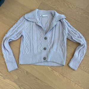 Zara knit cardigan with matching crop top! Sold by set!